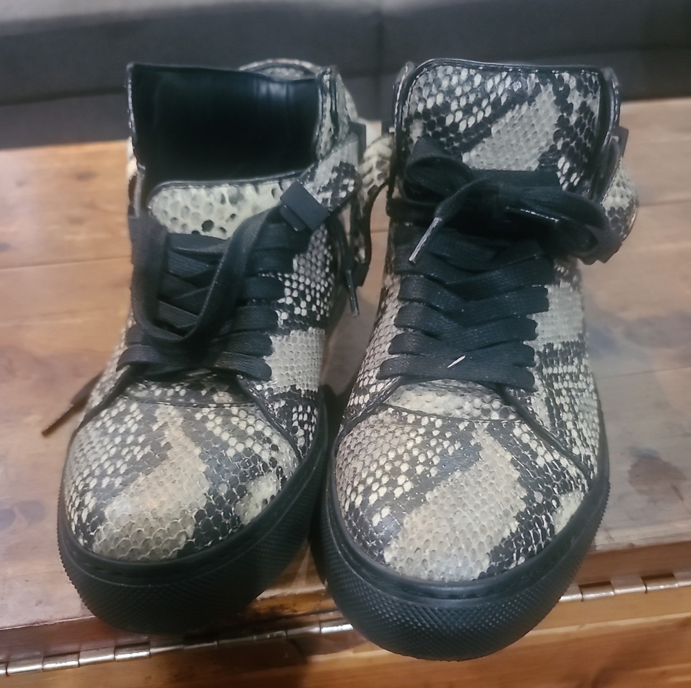 Buscemi Sneakers  Black and Green snakeskin